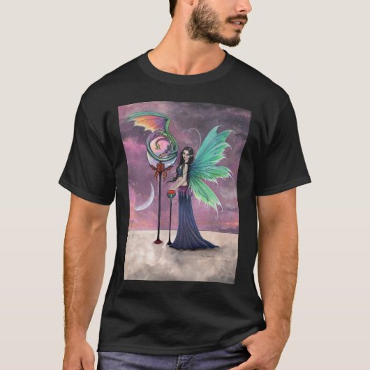 鮮やかな夢の幻想の妖精のドラゴンTシャツ Tシャツ (正面)