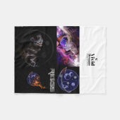 『鮮やかな夢の本』 フリースブランケット (正面(横))