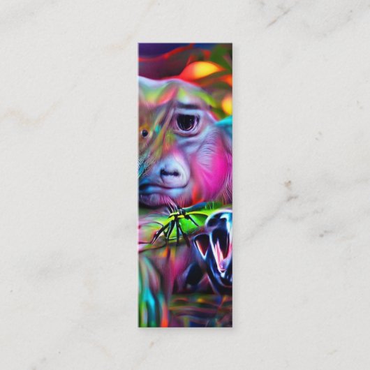 鮮やかな夢の風景：アグリゾフォビアのブックマーク スキニー名刺 (正面)