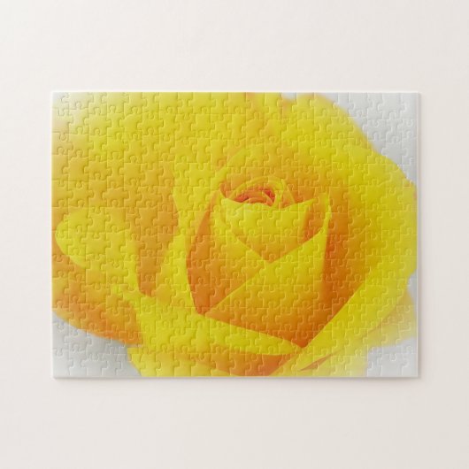 鮮やかな夢の黄色いバラの花アートパズル ジグソーパズル (横)