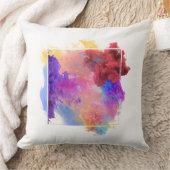 鮮やかな夢:カラー枕 クッション (ブランケット)