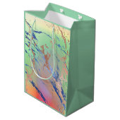 鮮やかな大理石 | カラフルで大胆なパステル水彩 ミディアムペーパーバッグ (裏面アングル)