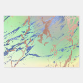 鮮やかな大理石 | カラフルで大胆なパステル水彩 ラッピングペーパーシート (正面2)