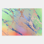 鮮やかな大理石 | カラフルで大胆なパステル水彩 ラッピングペーパーシート (正面)