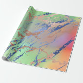 鮮やかな大理石 | カラフルで大胆なパステル水彩 ラッピングペーパー (アンロールド)