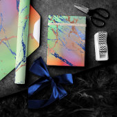 鮮やかな大理石 | カラフルで大胆なパステル水彩 ラッピングペーパー