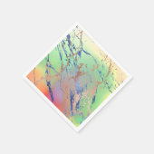 鮮やかな大理石 |パステルはっきりしたカラフルウォーターの色 スタンダードカクテルナプキン (角)
