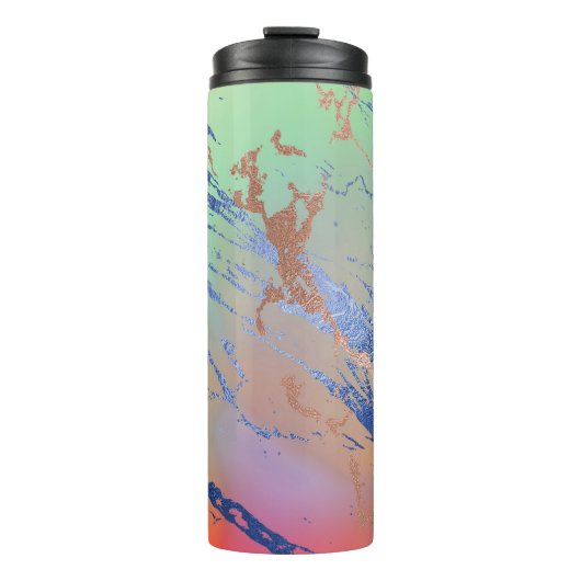 鮮やかな大理石 |パステルはっきりしたカラフルウォーターの色 タンブラー (正面)