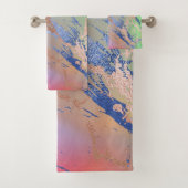 鮮やかな大理石 |パステルはっきりしたカラフルウォーターの色 バスタオルセット (インサイチュ)