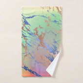 鮮やかな大理石 |パステルはっきりしたカラフルウォーターの色 バスタオルセット (ハンドタオル)