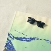 鮮やかな大理石 |パステルはっきりしたカラフルウォーターの色 ビーチタオル (インサイチュ)