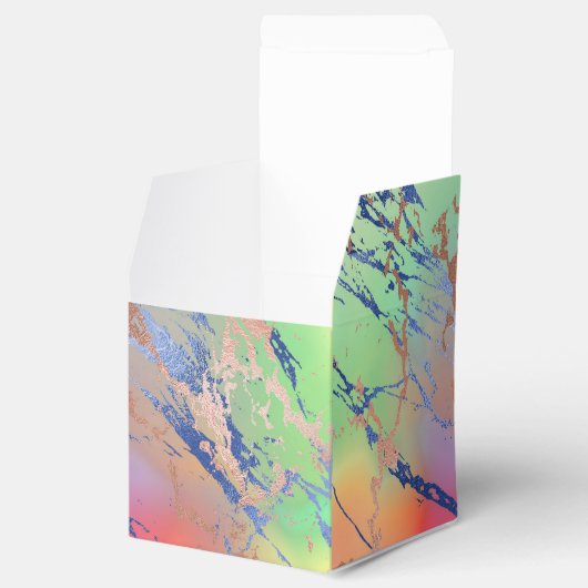 鮮やかな大理石 |パステルはっきりしたカラフルウォーターの色 フェイバーボックス (オープン)