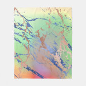 鮮やかな大理石 |パステルはっきりしたカラフルウォーターの色 フリースブランケット (正面)