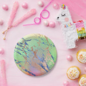 鮮やかな大理石 |パステルはっきりしたカラフルウォーターの色 ペーパープレート (パーティー)