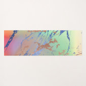 鮮やかな大理石 |パステルはっきりしたカラフルウォーターの色 ヨガマット (裏面(横))