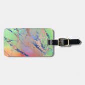 鮮やかな大理石 |パステルはっきりしたカラフルウォーターの色 ラゲッジタグ (正面横)