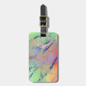 鮮やかな大理石 |パステルはっきりしたカラフルウォーターの色 ラゲッジタグ (正面縦)