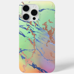 鮮やかな大理石 パステルはっきりしたカラフルウォーターの色 iPhone 15 PRO MAXケース
