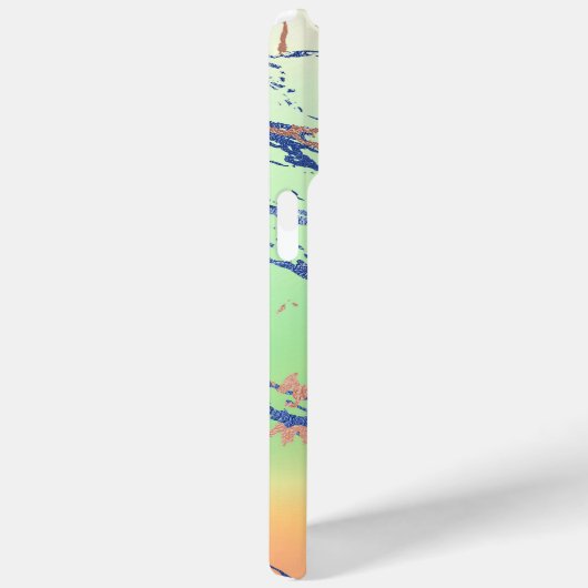 鮮やかな大理石 |パステルはっきりしたカラフルウォーターの色 Case-Mate iPhoneケース (裏面 / 右)