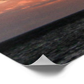 鮮やかな太陽の光のポスターと壮観なマウイの夕日 ポスター (角)