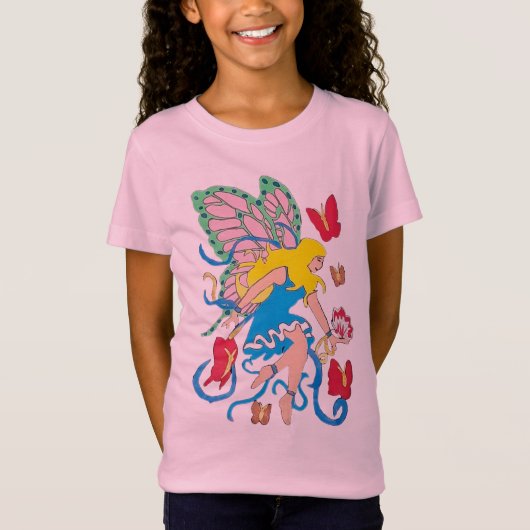 鮮やかな妖精の羽 Tシャツ (正面)
