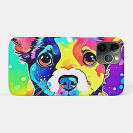 鮮やかな子犬のビジュアルアートデザイン iPhone 11 PROケース