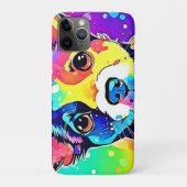 鮮やかな子犬のビジュアルアートデザイン Case-Mate iPhoneケース (裏)
