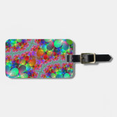 鮮やかな孔雀の尾 ラゲッジタグ (正面横)