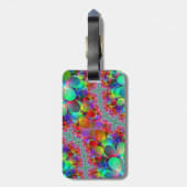 鮮やかな孔雀の尾 ラゲッジタグ (裏面縦)