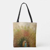 鮮やかな孔雀ファン トートバッグ (裏面)