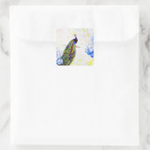 鮮やかな孔雀 スクエアシール (バッグ)