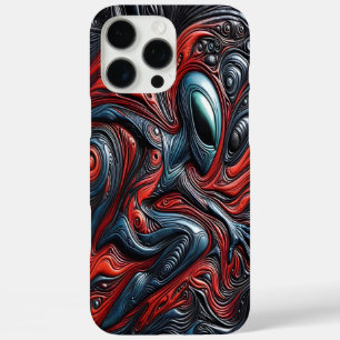 鮮やかな宇宙の渦巻きの神秘的なエイリアン姿 iPhone 16 PRO MAXケース