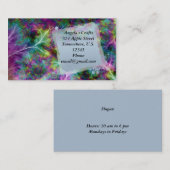 鮮やかな宝石の調子のフラクタルのシダの名刺 名刺 (正面/裏面)