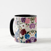 鮮やかな宝石色の花のシンフォニー マグカップ (正面左)