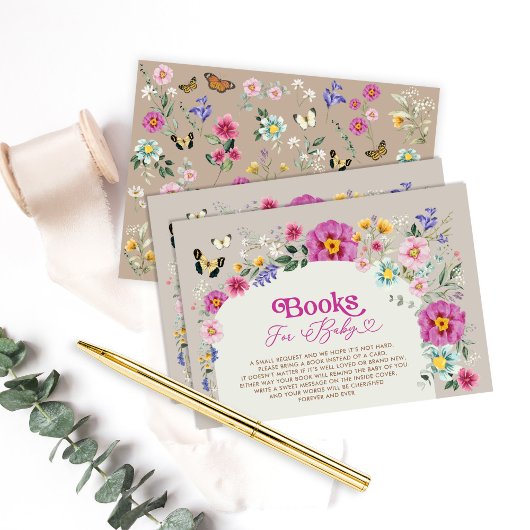 鮮やかな山花蝶の庭の本ベビー エンクロージャーカード