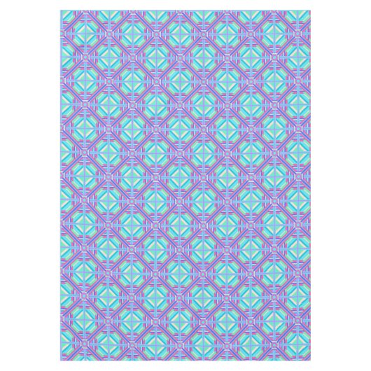 鮮やかな幾何学デザイン テーブルクロス (正面)