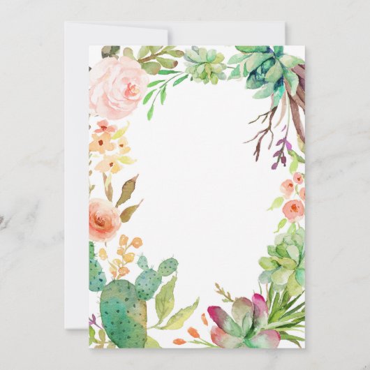 鮮やかな幾何学フレームのベビーシャワー招待状 招待状 (裏面)