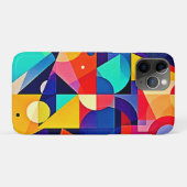 鮮やかな幾何学抽象芸術 Case-Mate iPhoneケース (裏面(横))