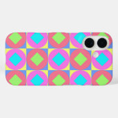鮮やかな幾何学抽象 psychedelic パターン Case-Mate iPhoneケース (裏面 (横))