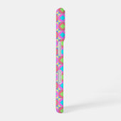 鮮やかな幾何学抽象 psychedelic パターン iPhone 16ケース (右側面)