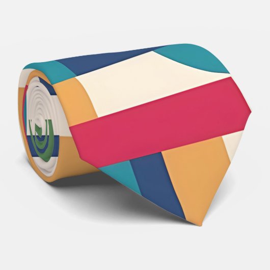 鮮やかな幾何学模様のネクタイ ネクタイ (ロール)