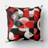 鮮やかな幾何学模様の抽象画 クッション (裏面)