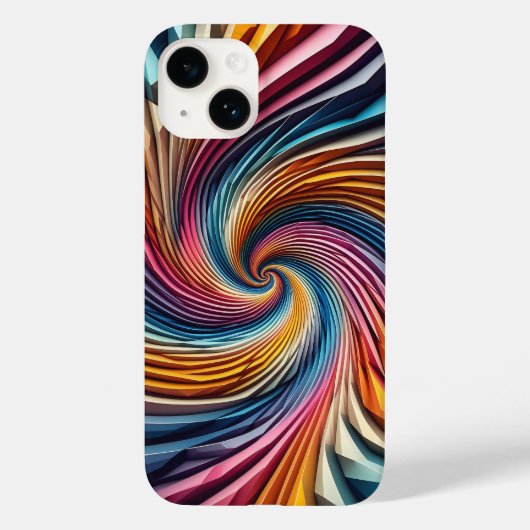 鮮やかな幾何学模様の渦巻きスマホケース - カラフル Case-Mate iPhoneケース (裏面)