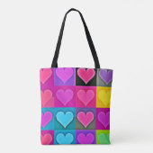 鮮やかな愛のパレット：ハート至福 トートバッグ (裏面)