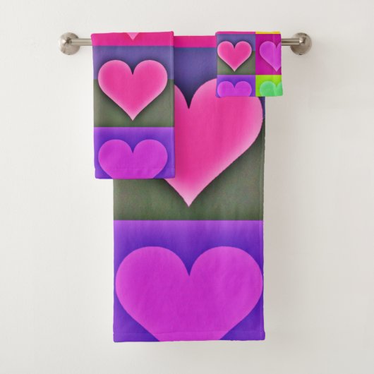 鮮やかな愛のパレット：ハート至福 バスタオルセット (インサイチュ)