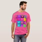鮮やかな愛のパレット：ハート至福 Tシャツ (正面フル)