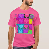 鮮やかな愛のパレット：ハート至福 Tシャツ (正面)