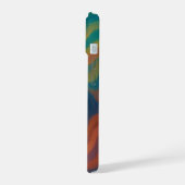 鮮やかな感情の抽象的な波のアート iPhone 15ケース (左側面)