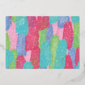 鮮やかな抽象アート　なんて楽しい！写真 箔シーズンカード (裏面)