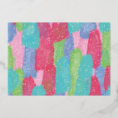 鮮やかな抽象アート 何て楽しい!写真 箔シーズンカード (裏面)